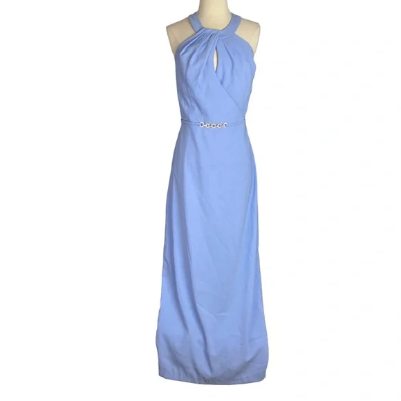 Dessy Collection | Dresses | Dessy Collection Carolina Blue Keyhole Halter  Bridesmaid Dress Size 2